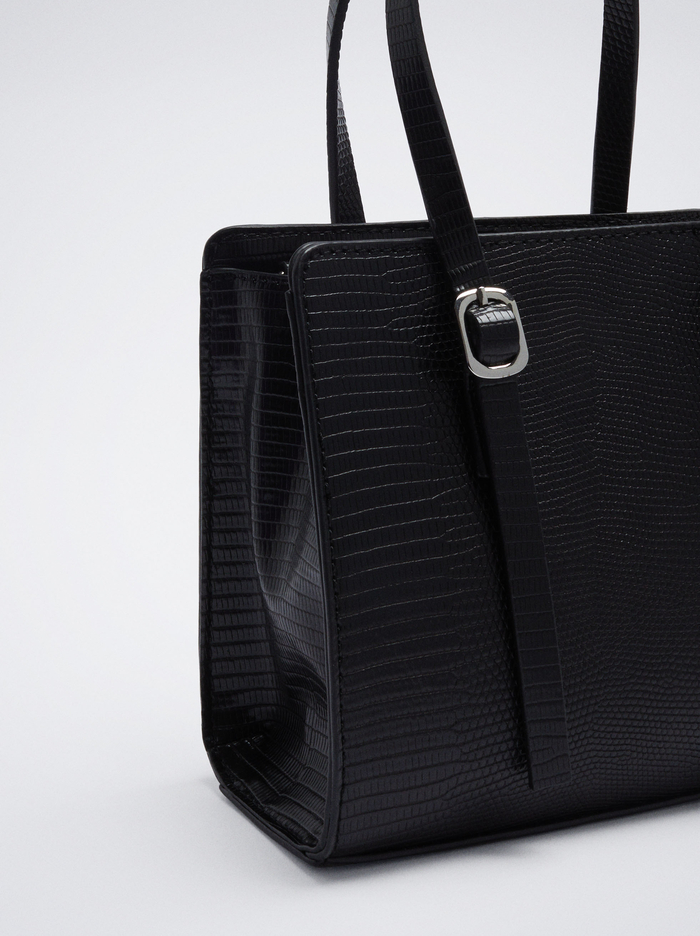 Parfois Animal Embossed Crossbody Kabelka Damske Čierne | Slovensko-FYUV20153