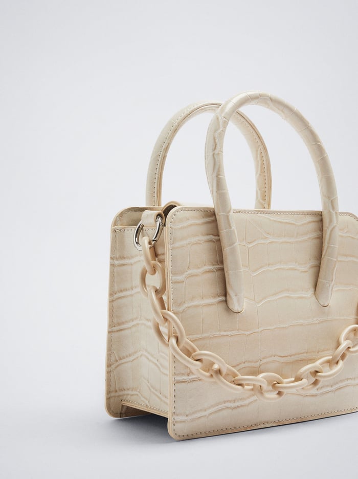 Parfois Animal Embossed With Chain Kabelky Damske Biele | Slovensko-GVUI73180