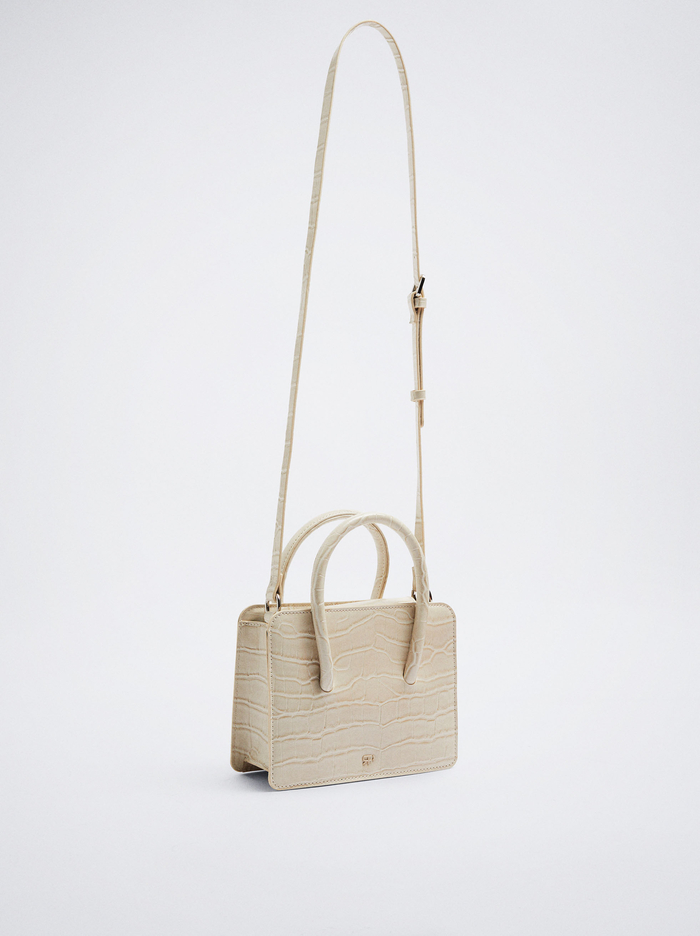 Parfois Animal Embossed With Chain Kabelky Damske Biele | Slovensko-GVUI73180