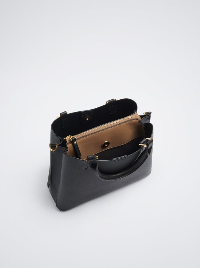 Parfois Basic With Double Handle Prenosná Taška Damske Čierne | Slovensko-FBCV61849