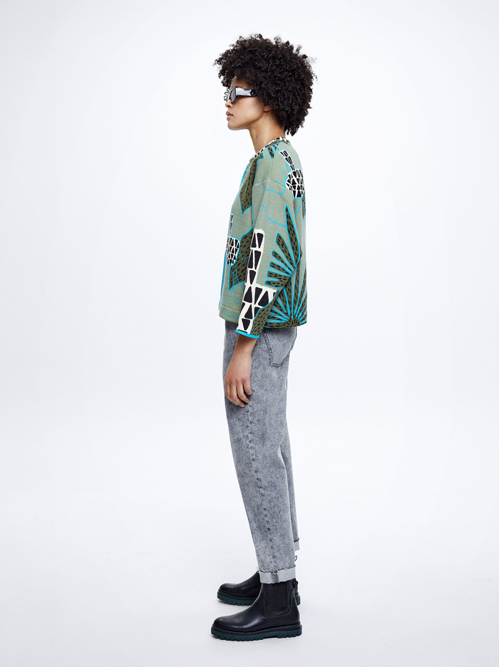 Parfois Bavlnene Printed Sweater Damske Viacfarebný | Slovensko-AOPF26705