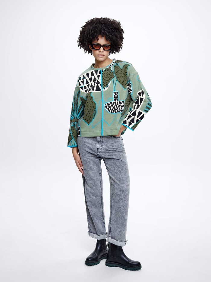 Parfois Bavlnene Printed Sweater Damske Viacfarebný | Slovensko-AOPF26705