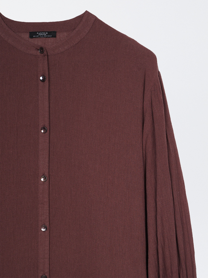 Parfois Bavlnene Shirt Saty Damske Bordove | Slovensko-FWSK58047