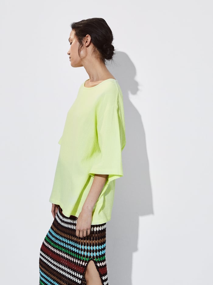 Parfois Bavlnene Textured T-Shirts Damske Zelene | Slovensko-MLVE56914