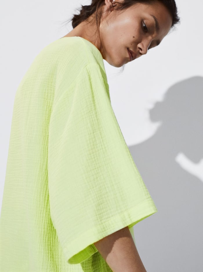 Parfois Bavlnene Textured T-Shirts Damske Zelene | Slovensko-MLVE56914