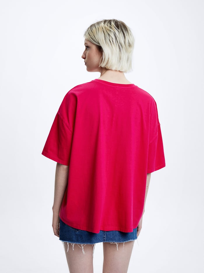 Parfois Bavlnene With Pocket T-Shirts Damske Fuchsie | Slovensko-VTHD12860