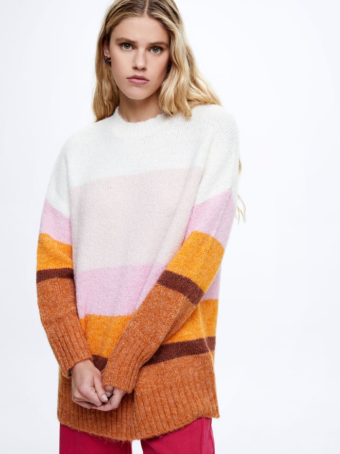 Parfois Colour Block Knit Sweater Damske Viacfarebný | Slovensko-TVNR73420