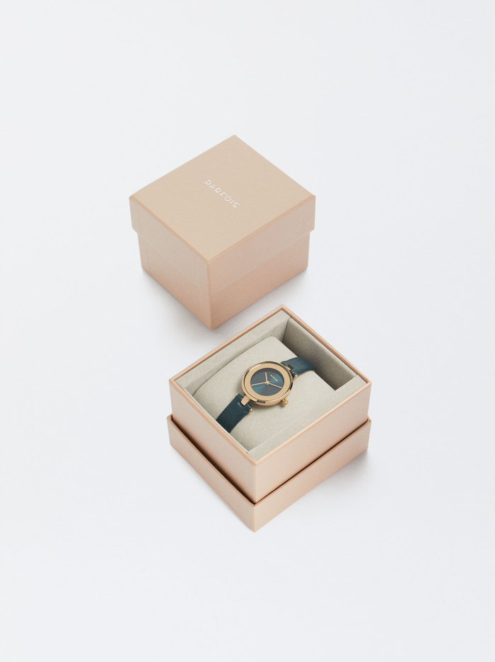 Parfois Contrast Case Hodinky Damske Zelene | Slovensko-FBPV94713