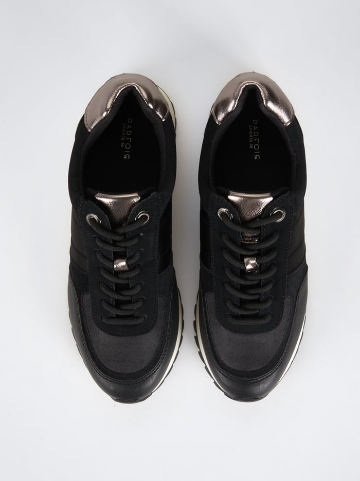 Parfois Contrast Sole Tenisky Damske Čierne | Slovensko-RHJO81356