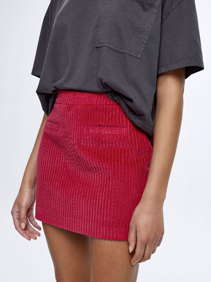 Parfois Corduroy Mini Sukne Damske Červené | Slovensko-DJWN06392