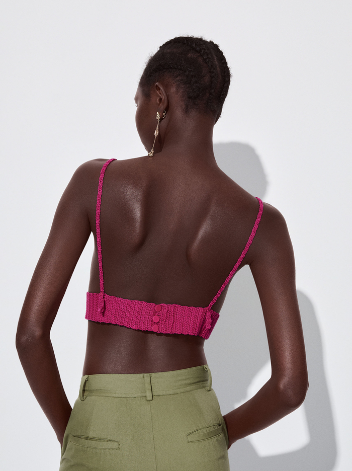 Parfois Crochet Crop Topy Damske Ruzove | Slovensko-KVUN25039