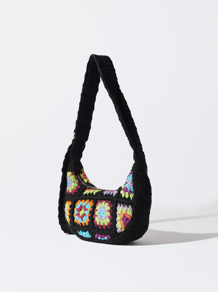 Parfois Crochet Taška Cez Rameno Damske Čierne | Slovensko-BFDV59462