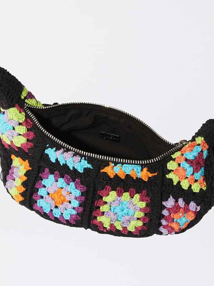 Parfois Crochet Taška Cez Rameno Damske Čierne | Slovensko-BFDV59462