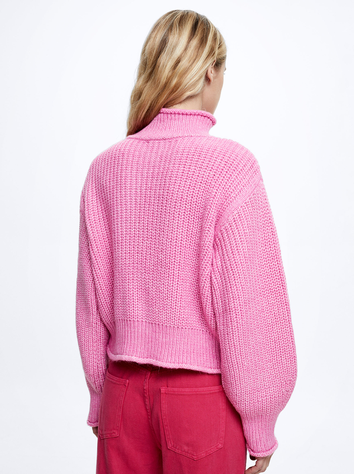 Parfois Cropped Knit Sweater Damske Ruzove | Slovensko-RQUO64079
