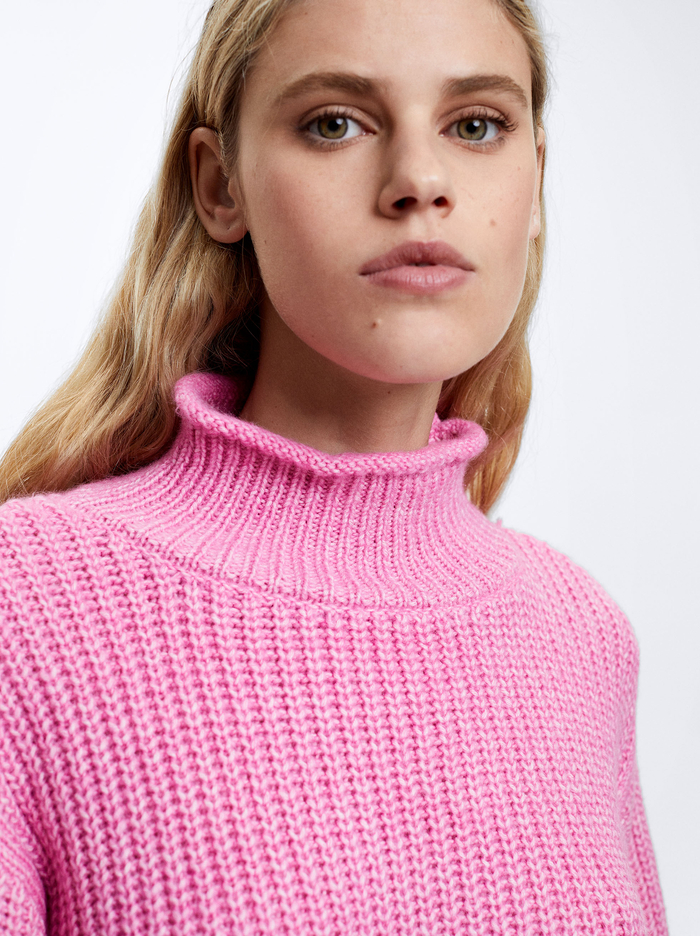 Parfois Cropped Knit Sweater Damske Ruzove | Slovensko-RQUO64079