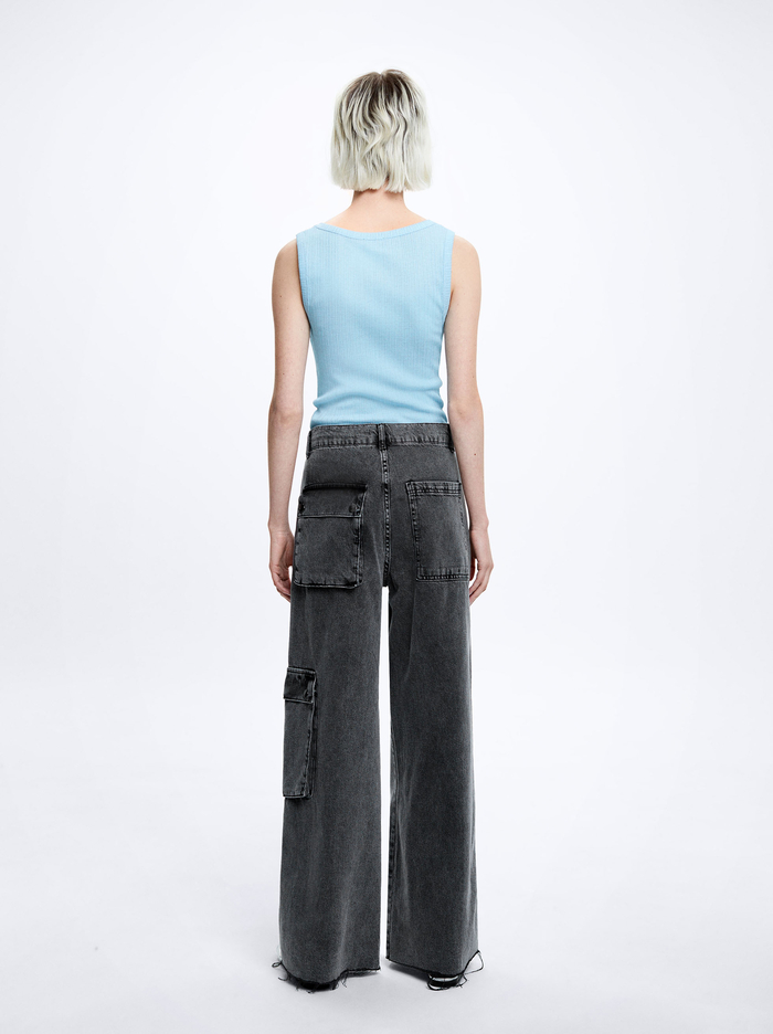 Parfois Denim Cargo Nohavice Damske Tmavo Siva | Slovensko-OHRQ04278