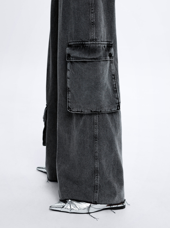 Parfois Denim Cargo Nohavice Damske Tmavo Siva | Slovensko-OHRQ04278