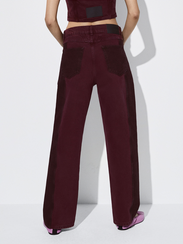 Parfois Denim Colour Block Nohavice Damske Nachový | Slovensko-NQPH60129