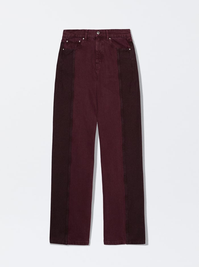 Parfois Denim Colour Block Nohavice Damske Nachový | Slovensko-NQPH60129