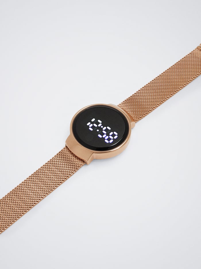 Parfois Digitálny Stainless Steel Hodinky Damske Ruzove Zlate | Slovensko-LCAP05324