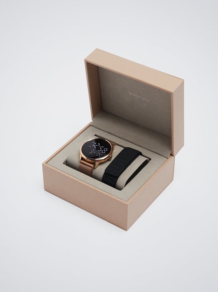 Parfois Digitálny With Interchangeable Straps Hodinky Damske Ruzove Zlate | Slovensko-GDKA21794