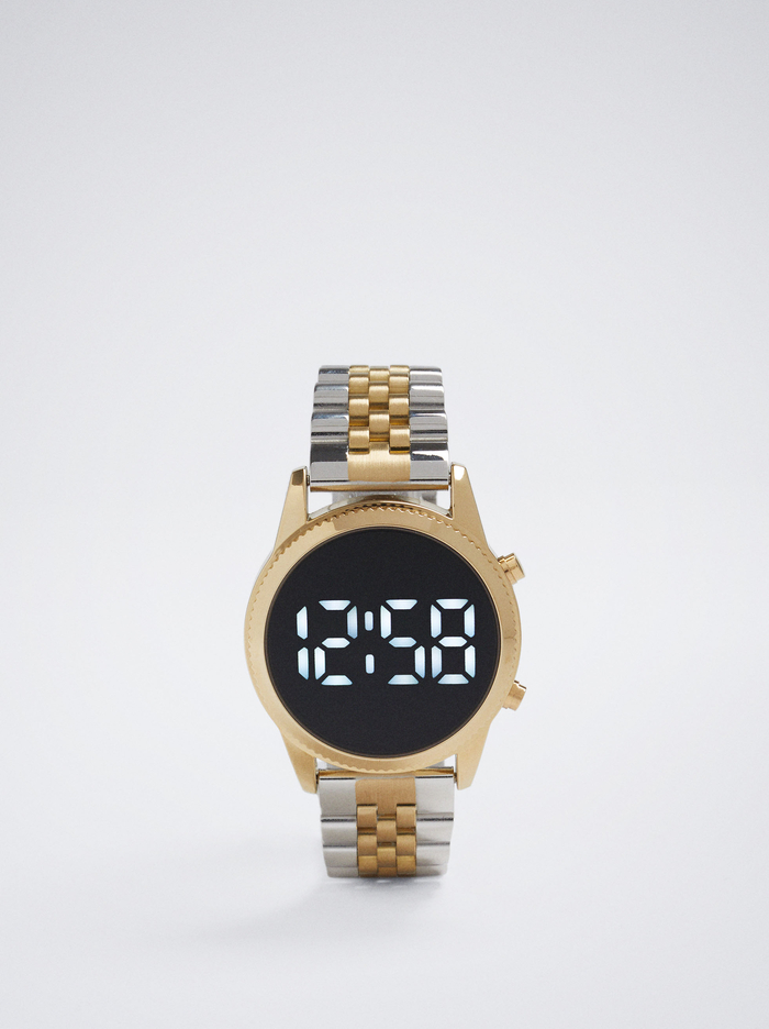 Parfois Digitálny With Steel Wristband Hodinky Damske Zlate | Slovensko-EKML21385