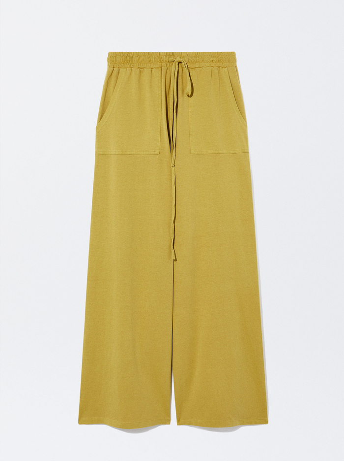 Parfois Elastic Waistband Nohavice Damske Žlté | Slovensko-SYEV15937