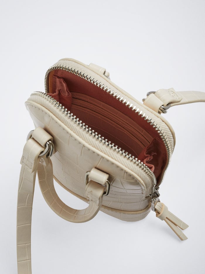 Parfois Embossed Animal Print Taska Na Mobil Damske Biele | Slovensko-EQYL23480