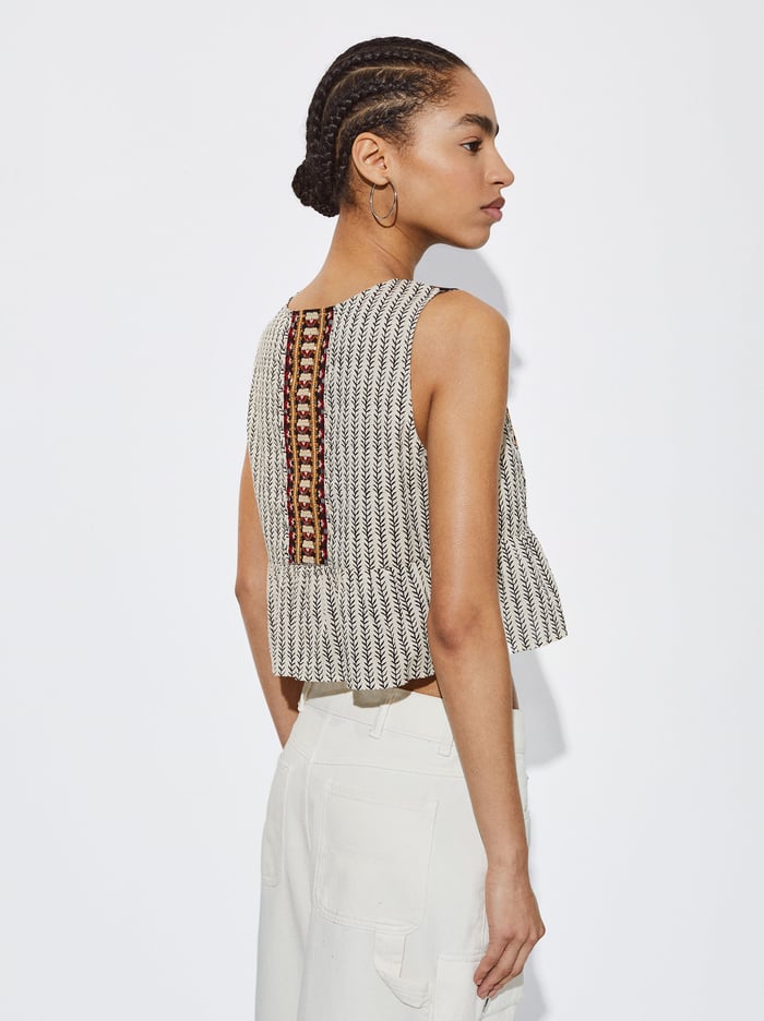 Parfois Embroidered Bavlnene Topy Damske Viacfarebný | Slovensko-NISW59378