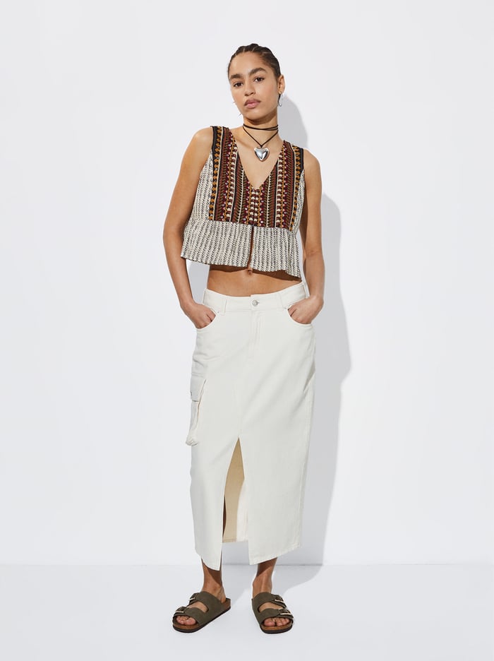 Parfois Embroidered Bavlnene Topy Damske Viacfarebný | Slovensko-NISW59378