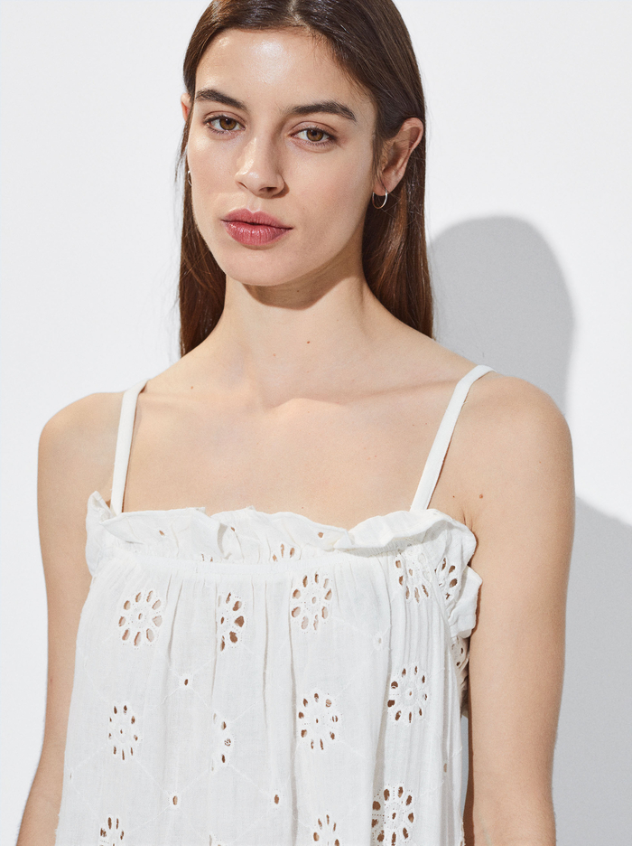 Parfois Embroidered Long Saty Damske Biele | Slovensko-UFYW47265