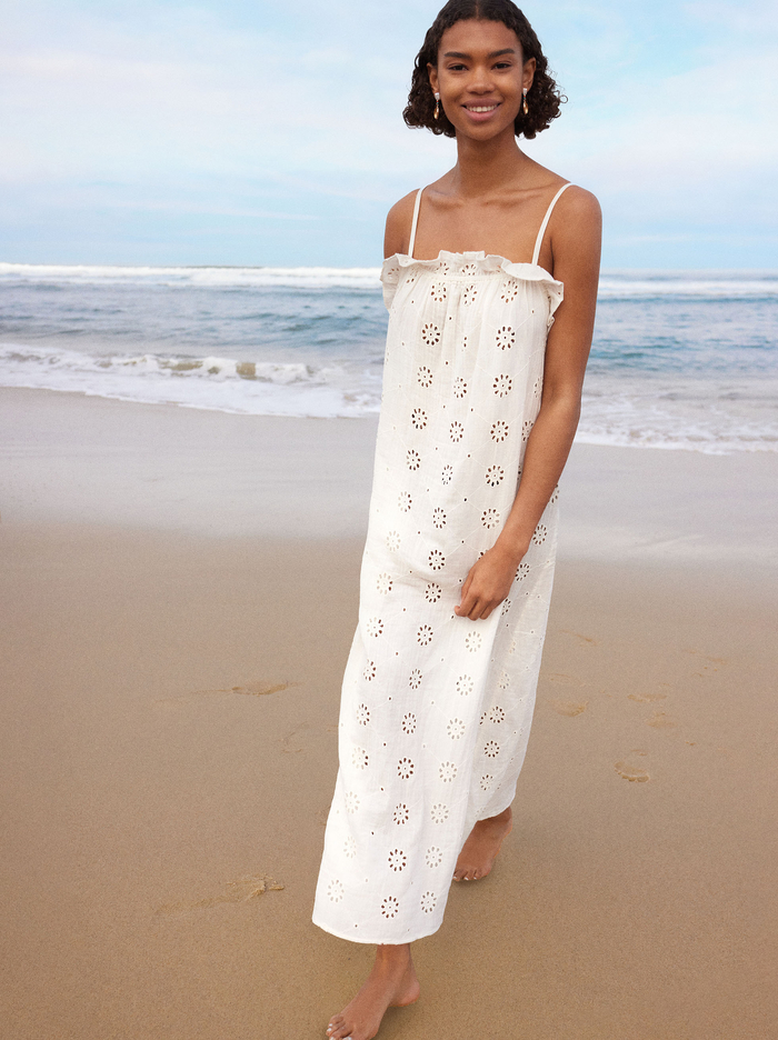 Parfois Embroidered Long Saty Damske Biele | Slovensko-UFYW47265