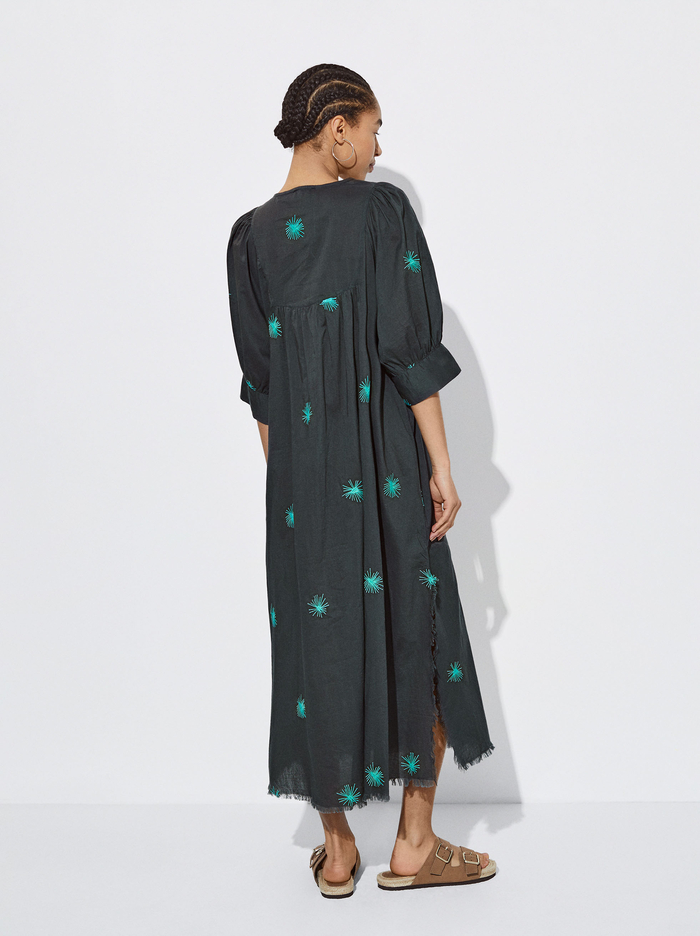 Parfois Embroidered Long Saty Damske Čierne Zelene | Slovensko-ATWL26047