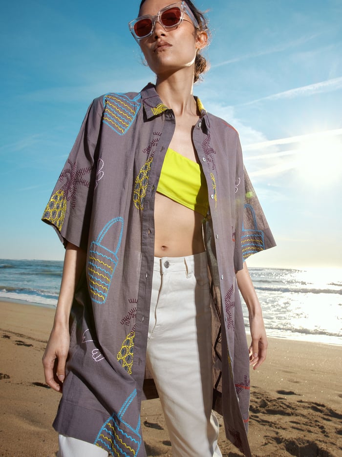 Parfois Embroidered Shirt Saty Damske Viacfarebný | Slovensko-SGDA41620