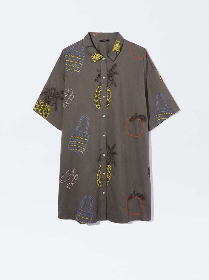 Parfois Embroidered Shirt Saty Damske Viacfarebný | Slovensko-SGDA41620
