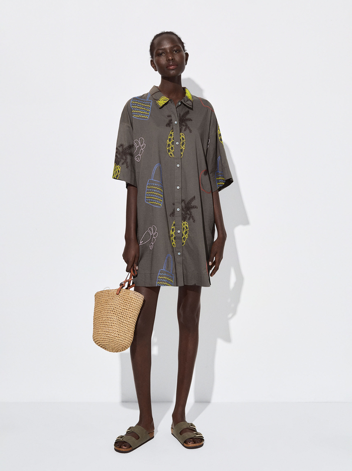 Parfois Embroidered Shirt Saty Damske Viacfarebný | Slovensko-SGDA41620