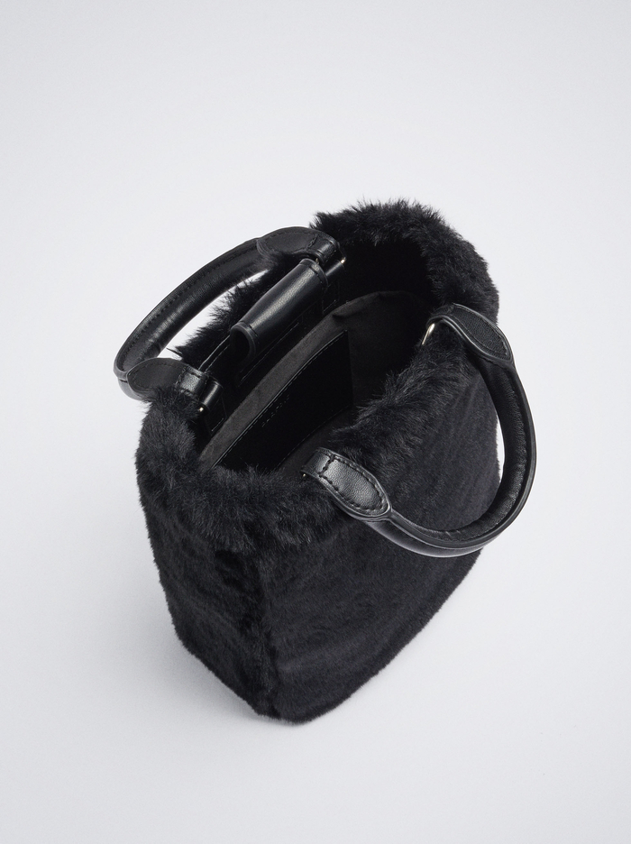 Parfois Faux Fur Taska Na Mobil Damske Čierne | Slovensko-DMQY40596