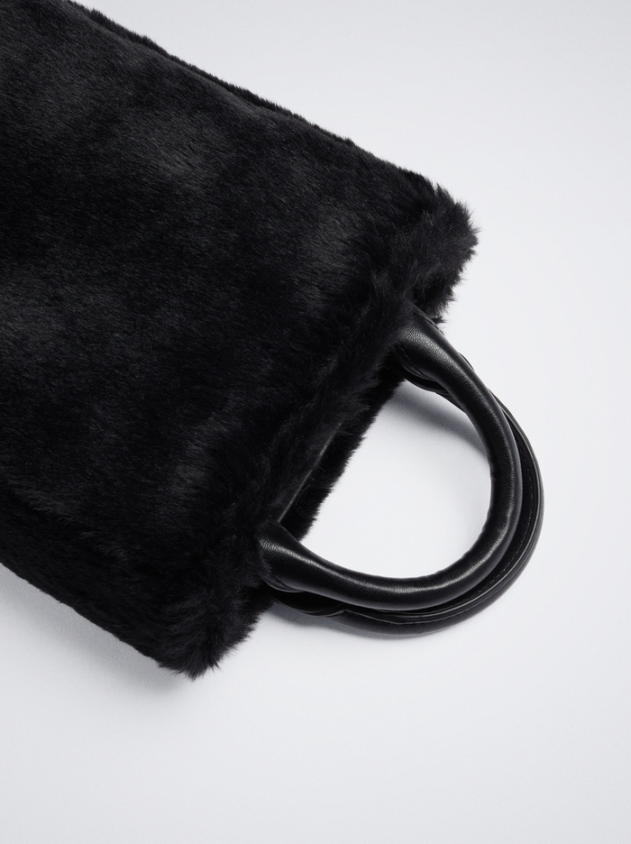 Parfois Faux Fur Taska Na Mobil Damske Čierne | Slovensko-DMQY40596