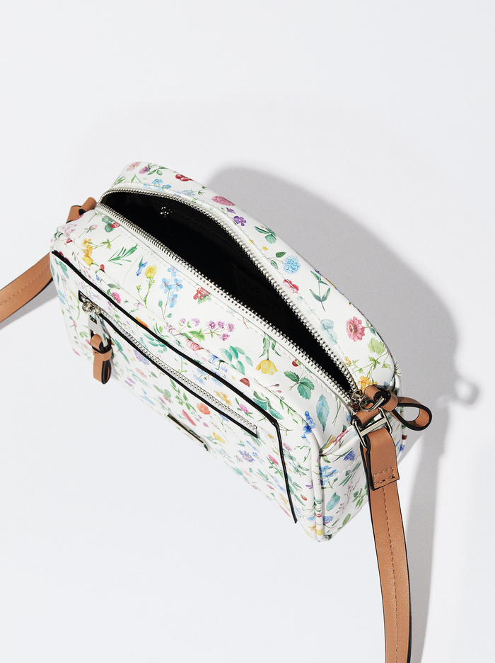 Parfois Floral Print Crossbody Kabelka Damske Červené | Slovensko-XSTU30594