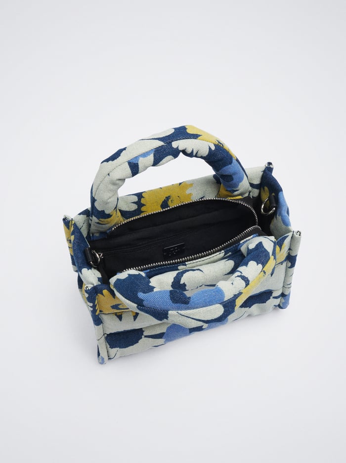 Parfois Floral Print Denim Kabelky Damske Modre | Slovensko-VUAX65137