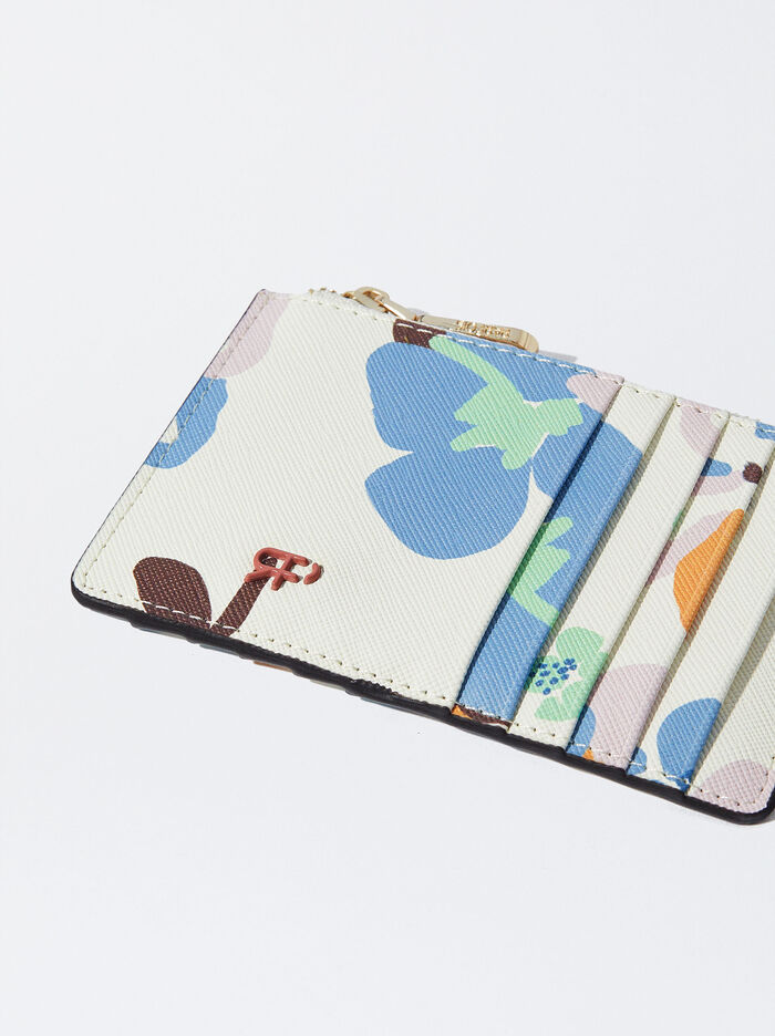 Parfois Floral Print Držiteľ Karty Damske Biele | Slovensko-HVJX27319