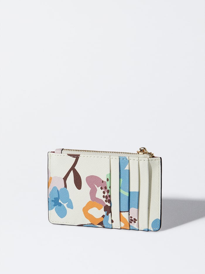 Parfois Floral Print Držiteľ Karty Damske Biele | Slovensko-HVJX27319