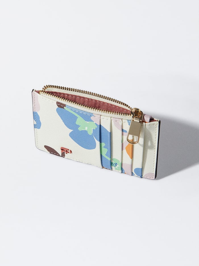 Parfois Floral Print Držiteľ Karty Damske Biele | Slovensko-HVJX27319