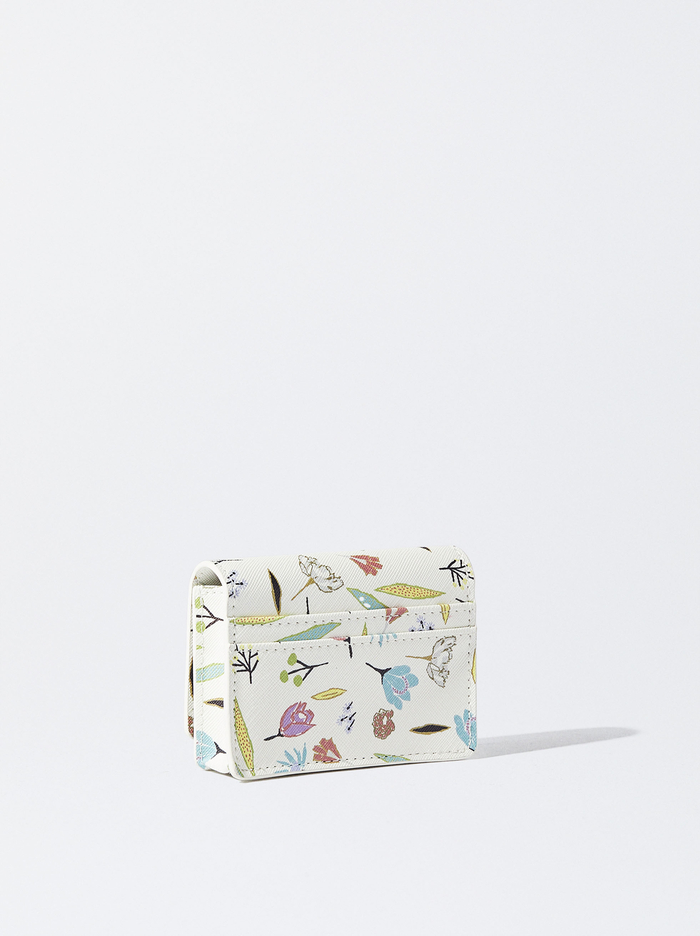 Parfois Floral Print Držiteľ Karty Damske Biele | Slovensko-MHWK89357