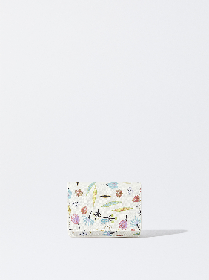 Parfois Floral Print Držiteľ Karty Damske Biele | Slovensko-MHWK89357