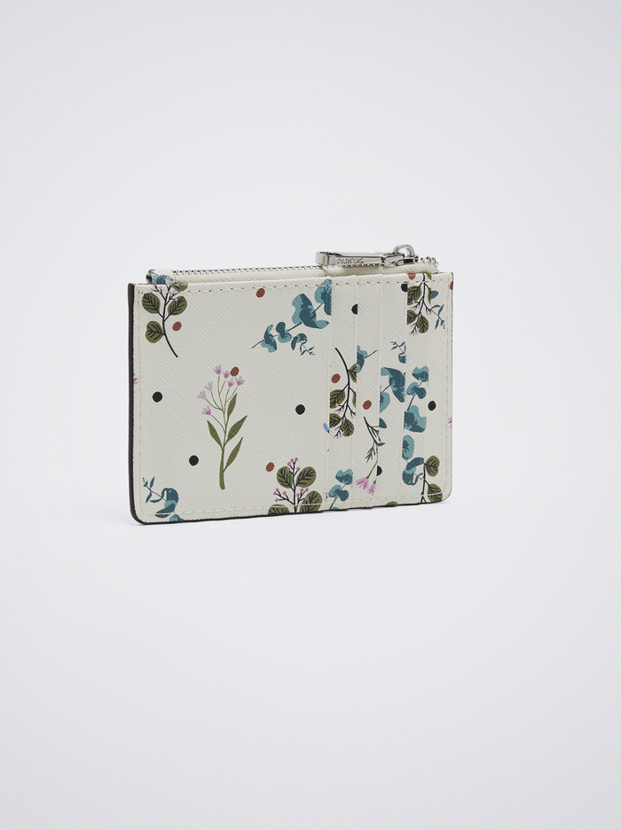 Parfois Floral Print Držiteľ Karty Damske Biele | Slovensko-NOUR23517
