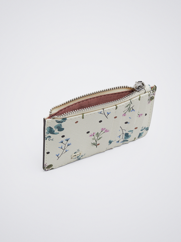 Parfois Floral Print Držiteľ Karty Damske Biele | Slovensko-NOUR23517
