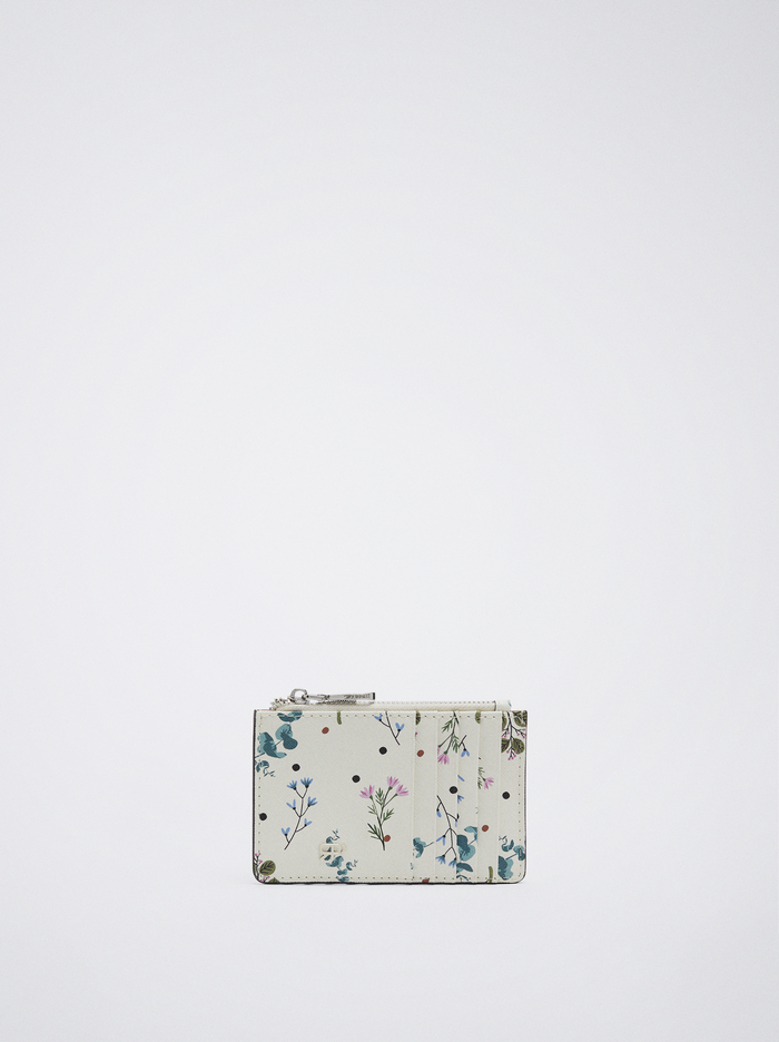 Parfois Floral Print Držiteľ Karty Damske Biele | Slovensko-NOUR23517