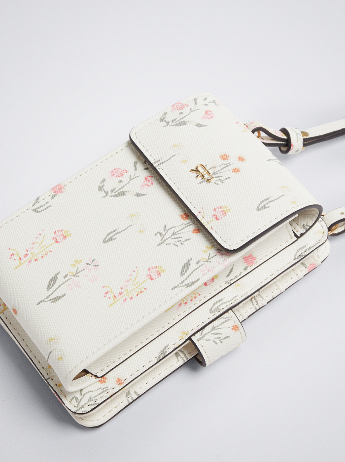 Parfois Floral Print Taska Na Mobil Damske Biele | Slovensko-GMQZ26875