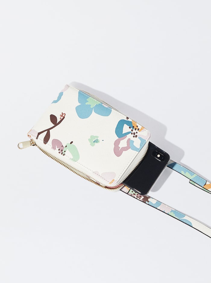 Parfois Floral Print Taska Na Mobil Damske Biele | Slovensko-SKXV20419